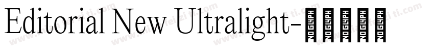 Editorial New Ultralight字体转换